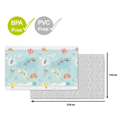 Podložka na hraní bez PVC a BPA 218x132cm Malý cestovatel 0m +