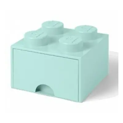 LEGO® úložný box 4 - se zásuvkou aqua 250 x 250 x 180 mm