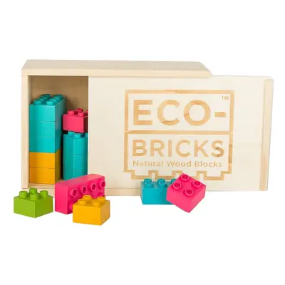 ECO-BRICKS Color Plus dřevěná stavebnice 25 dílků