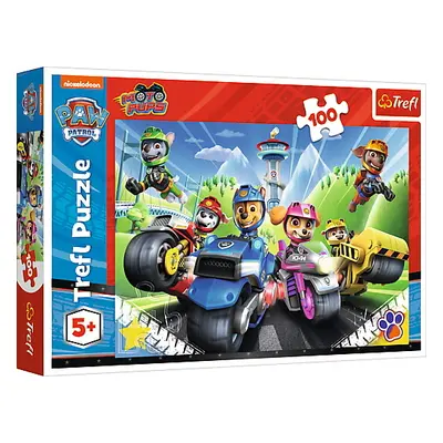 Trefl Puzzle 100 dílků - Tlapková patrola na motorkách / Viacom PAW Patrol