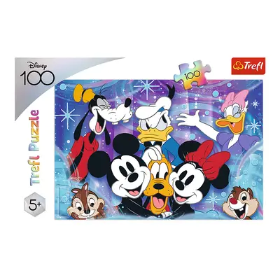 Trefl Puzzle 100 dílků - Ve světě Disney je vesele / Disney 100 Výročí