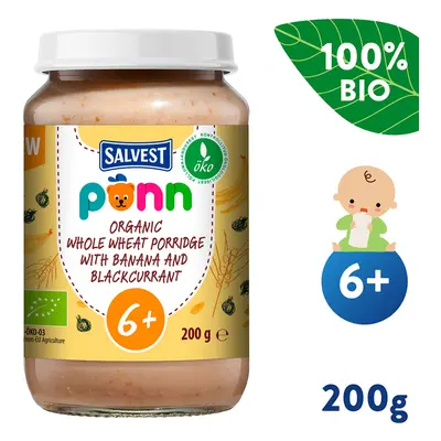 SALVEST Ponn BIO Celozrnná kaše s banánem a černým rybízem (200 g)