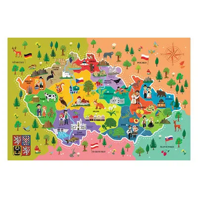 Trefl Vzdělávací puzzle - Mapa České republiky CZ