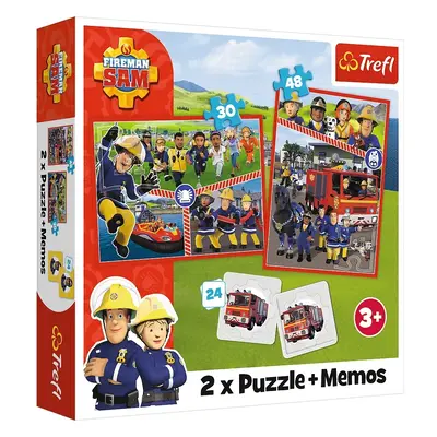 Trefl Puzzle 2v1 + pexeso - Tým hasiče Sama / Prism A&D Fireman Sam