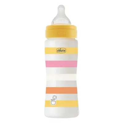 CHICCO Láhev kojenecká Well-being silikon 330ml dívka