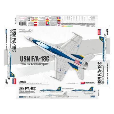 Model Kit letadlo 12564 - USN F / A-18C "VFA-192 Golden Dragons" (1:72)