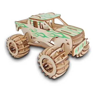 Woodcraft Dřevěné 3D puzzle Monster truck