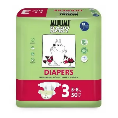 Muumi Baby 3 Midi 5-8 kg (50 ks), eko plenky