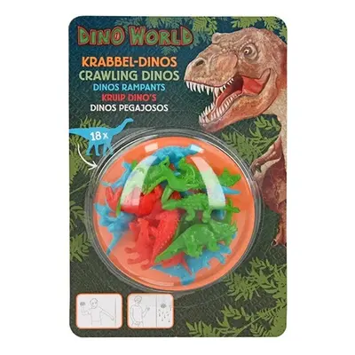 Plazící se dinosauři Dino World, 18 ks, barva zelená, modrá, červená, 047893_A