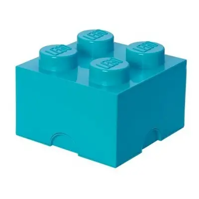 LEGO® úložný box 4 - tyrkysová 250 x 250 x 180 mm