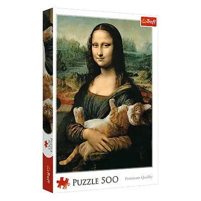 Trefl Puzzle 500 - Mona Lisa a kotě