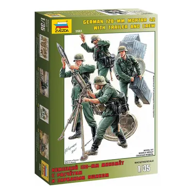 Model Kit figurky 3583 - German Mortar with Crew (1:35)