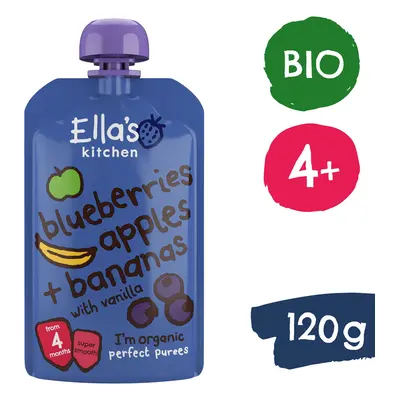 Ella's Kitchen BIO Jablko, borůvka a banán (120 g)