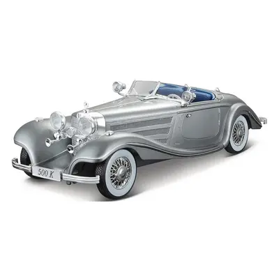 Maisto - 1936 Mercedes-Benz 500 K Typ Specialroadster, metal šedý, 1:18