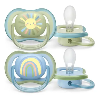 Philips AVENT Dudlík Ultra air obrázek 0-6m chlapec (duha) 2ks