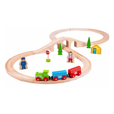 Bigjigs Rail Dřevěná vláčkodráha osmička