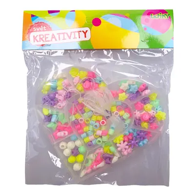 Korálky set 55g - Srdce