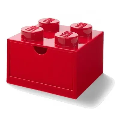 LEGO® stolní box 4 se zásuvkou - červená