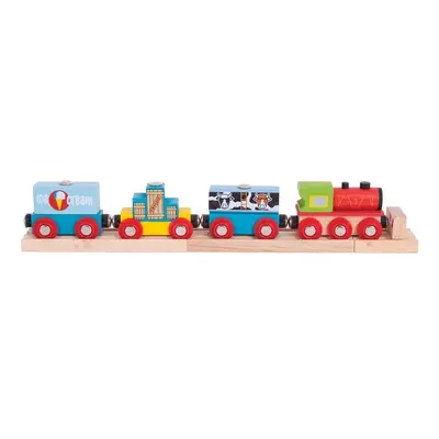 Bigjigs Rail Vlak se zbožím + 3 koleje