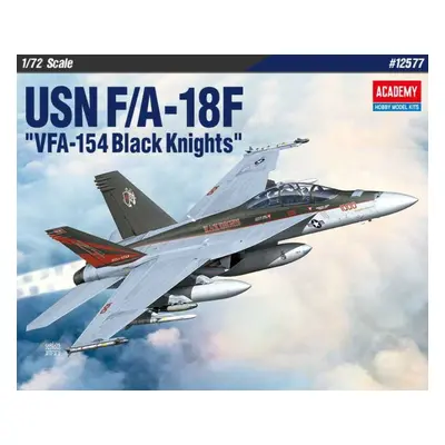 Model Kit letadlo 12577 - USN F/A-18F "VFA-154 Black Knight" (1:72)