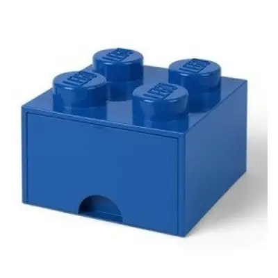 LEGO® úložný box 4 - se zásuvkou modrá 250 x 250 x 180 mm