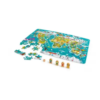 Hape Dětské puzzle - Mapa světa 2 v 1