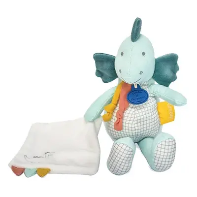 Doudou Plyšový dinosaurus s dečkou 25 cm zelený