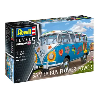 Plastic modelky auto 07050 - VW T1 Samba Bus "Flower Power" (1:24)