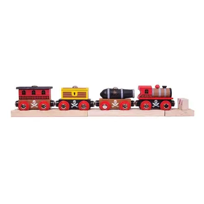 Bigjigs Rail Pirátský vlak + 3 koleje