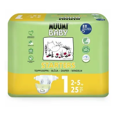 Moomin Baby 1 Novorozenec 2–5 kg (25 ks), eko pleny