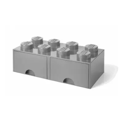 LEGO® úložný box 8 - se zásuvkami šedá 250 x 500 x 180 mm