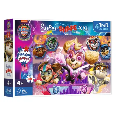 Trefl Puzzle 60 XXL Super Shape - Šťastní psíci / Viacom PAW PATROL: THE MIGHTY MOVIE 2023