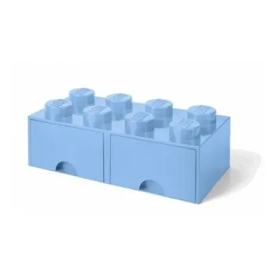 LEGO® úložný box 8 - se zásuvkami světle modrá 250 x 500 x 180 mm