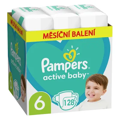 PAMPERS Active Baby 6 (13-18 kg) 128 ks Extra Large - jednorázové pleny