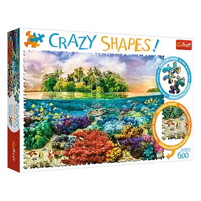 Trefl Puzzle 600 Crazy Shapes - Tropický ostrov