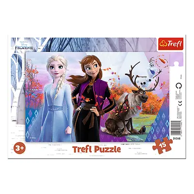 Trefl Puzzle 15 dílků Zázračný svět Anny a Elsy / Frozen 2