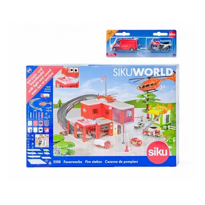 SIKU World - požární stanice s hasičským autem