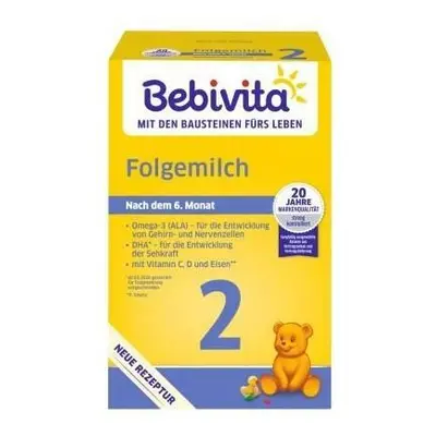 BEBIVITA Mléko 2 Instantní následná mléčná výživa od uk. 6. měsíce, 500 g