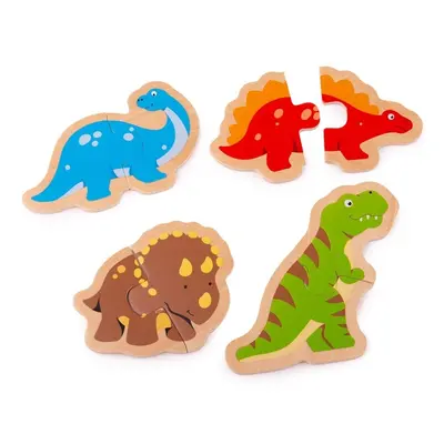 Bigjigs Toys Dřevěné puzzle dinosauři