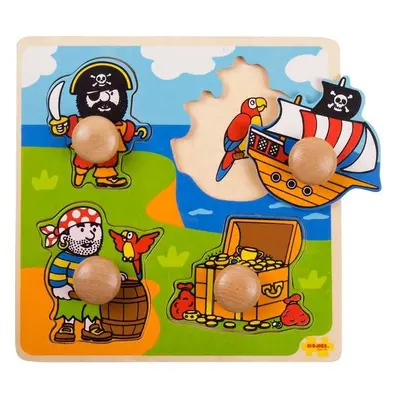 Bigjigs Toys Vkládací puzzle piráti