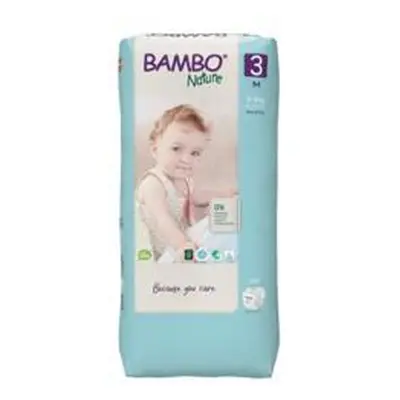 BAMBI Nature Jednorázové pleny 3 Tall, 52 ks, pro 4-8 kg