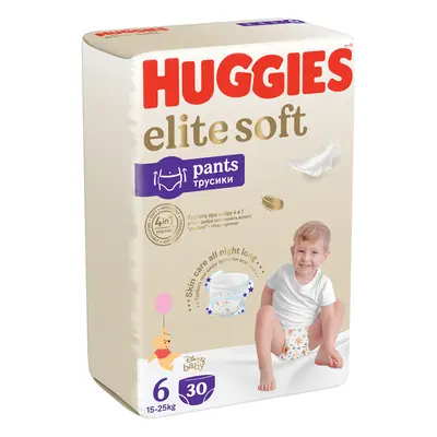 HUGGIES® Elite Soft Pants Kalhotky plenkové jednorázové 6 (15-25 kg) 30 ks