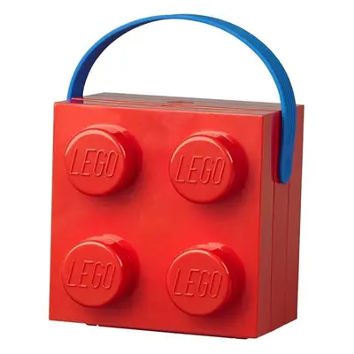 LEGO box s rukojetí - červená