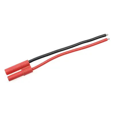 Konektor zlacený 4.0mm samice s kabelem 14AWG 10cm