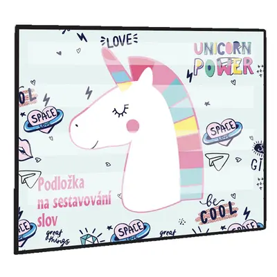 Podložka pro sestavování slov Unicorn iconic