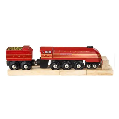 Bigjigs Rail replika lokomotivy Duchess of Hamilton + 3 koleje