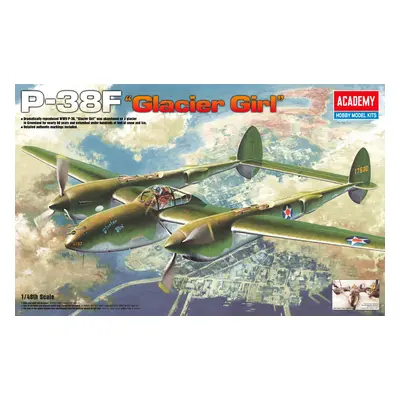 Model Kit letadlo 12208 - P-38f LIGHTNING GLACIER GIRL (1:48)