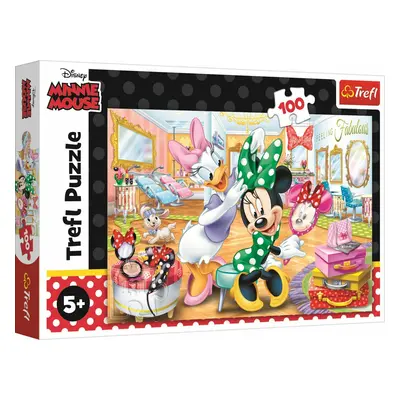 Trefl Puzzle 100 dílků - Minnie v salonu krásy Disney Minnie