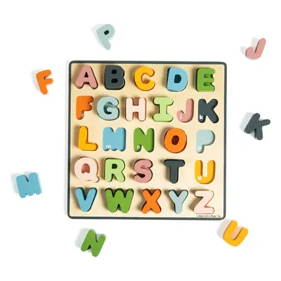 Bigjigs Toys Dřevěné puzzle velká písmena - ABC