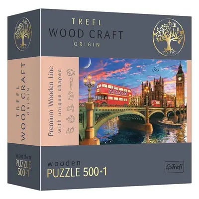 Trefl Dřevěné puzzle 501 - Westminsterský palác, Big Ben, Londýn